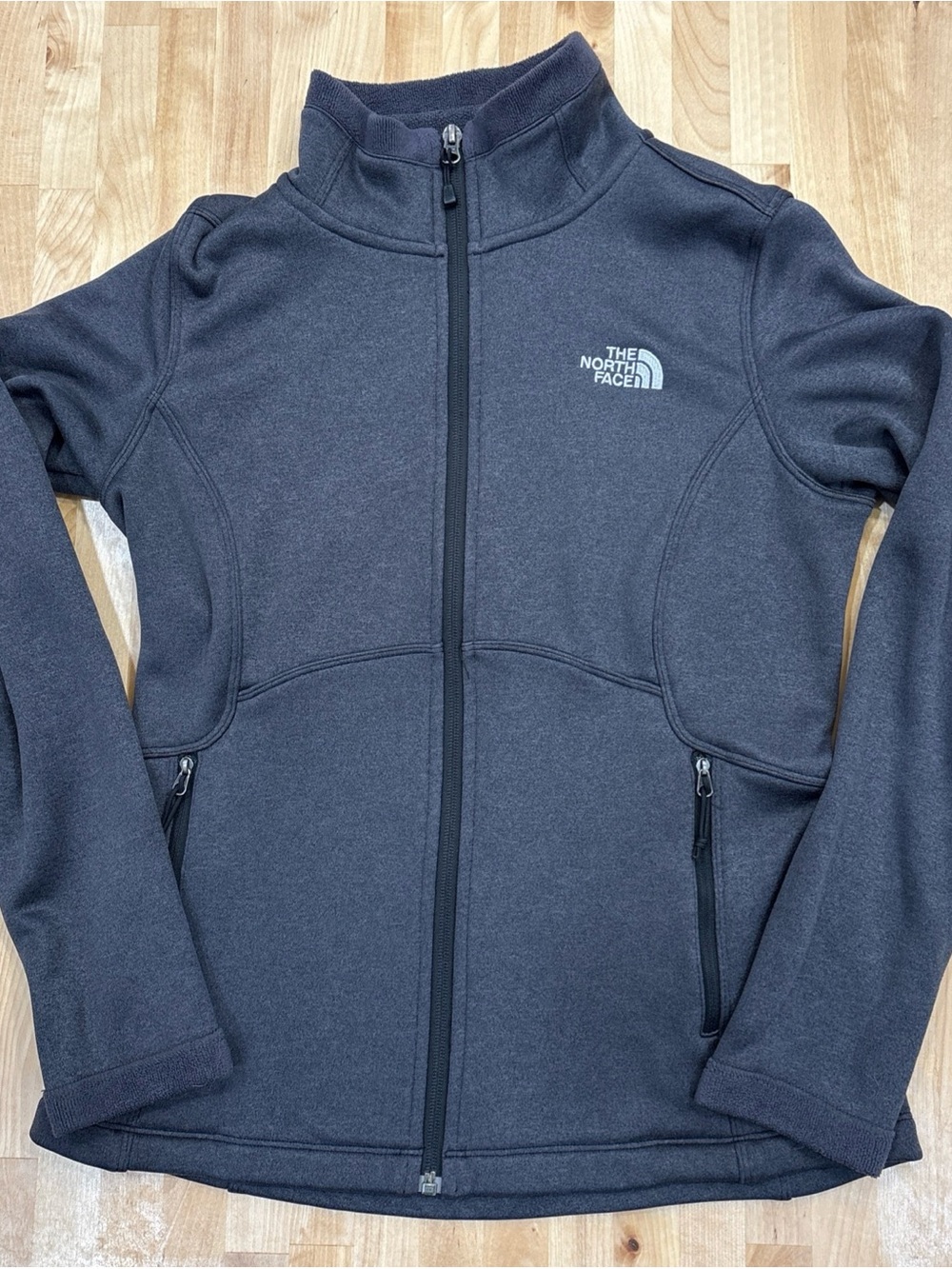North Face Agave Softshell Jacket Full Zip Fleece C656 Women Small Gray NICE